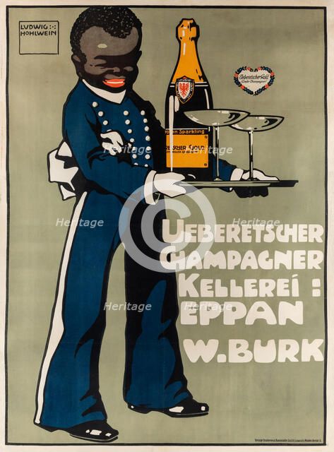 Ueberetscher Champagne Winery, c. 1909. Creator: Hohlwein, Ludwig (1874-1949).