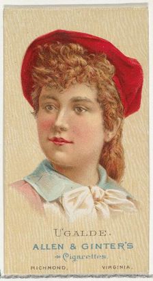 Ugalde, from World's Beauties, Series 2 (N27) for Allen & Ginter Cigarettes, 1888., 1888. Creator: Allen & Ginter