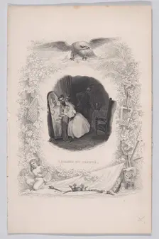 Ugliness and Beauty, from The Songs of Béranger, 1829. Creator: Melchior Péronard