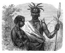 Ugogo man and woman, 1872. Creator: Unknown