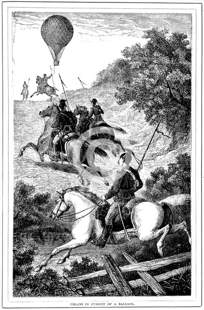 'Uhlans in Pursuit of a Balloon', Franco-Prussian War, 1870-1871 (1881). Artist: Unknown