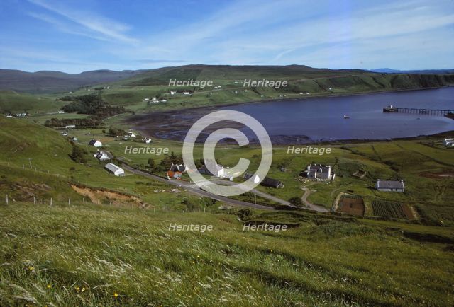 Uig village & bay, Isle of Skye, Scotland, 20th century. Artist: CM Dixon.