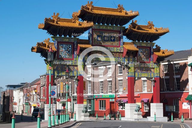 UK, Liverpool, Chinatown Arch, 2009. Creator: Ethel Davies.