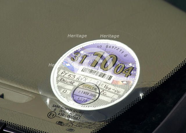 UK Tax Disc. Artist: Unknown.