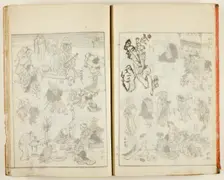 Ukiyo gafu (Book of Keisai's Popular Pictures), one vol. of 10, Japan, 19th century. Creator: Ikeda Eisen