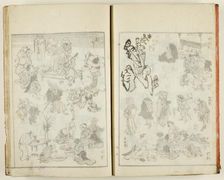 Ukiyo gafu (Book of Keisai's Popular Pictures), one vol. of 10, Japan, 19th century. Creator: Ikeda Eisen
