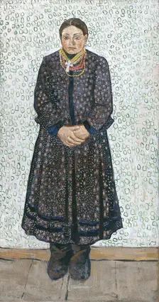 Ukrainian Peasant Woman, 1910-1911. Artist: Burliuk, Vladimir Davidovich (1886-1917)