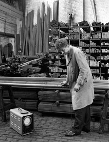 Ultrasonic testing of steel, J Beardshaw & Sons, Sheffield, South Yorkshire, 1963. Creator: Michael Walters
