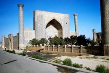 Ulug-Beg Madrasa built 1417-20, Samarkand Registan, c20th century. Artist: CM Dixon