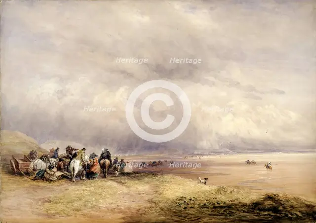 Ulverston Sands, 1835.  Creator: David Cox the elder.