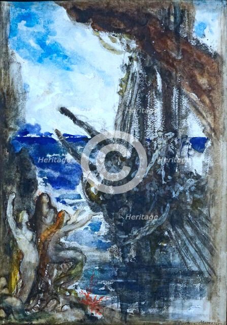 Ulysse et les Sirènes (Ulysses and the Sirens). Creator: Moreau, Gustave (1826-1898).