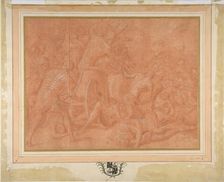 Ulysses and His Companions Fighting the Cicones Before the City of Ismaros, Study..., 1555-60. Creator: Francesco Primaticcio