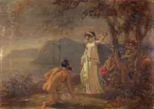 Ulysses and Nausicaa c1772-1845. Artist: Robert Smirke