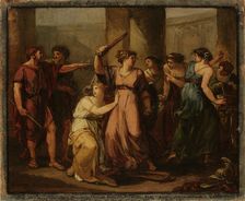 Ulysses discovers Achilles hidden among the daughters of King Lycomedes, 1786-1789. Creator: Angelica Kauffman