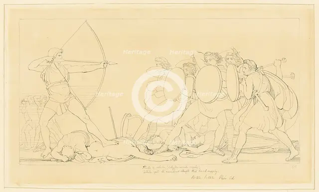 Ulysses Killing the Suitors, n.d. Creator: John Flaxman.