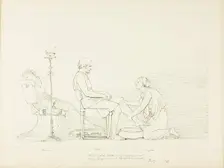 Ulysses, Penelope and Euryclea, n.d. Creator: John Flaxman