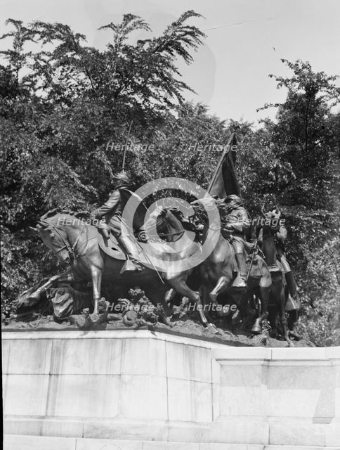 Ulysses S. Grant Memorial - Equestrian statues in Washington, D.C., between 1911 and 1942. Creator: Arnold Genthe.