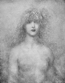 Uldra, The Scandinavian Spirit of the Rainbow in the Waterfall 1884, (1917). Artist: George Frederick Watts