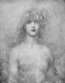 Uldra, The Scandinavian Spirit of the Rainbow in the Waterfall 1884, (1917). Artist: George Frederick Watts