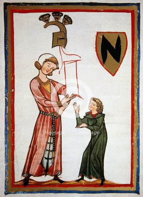 Ulrich von Winterstetten, German medieval writer and singer, Codex Manesses, 1304-1340 (2005).  Creator: Unknown.
