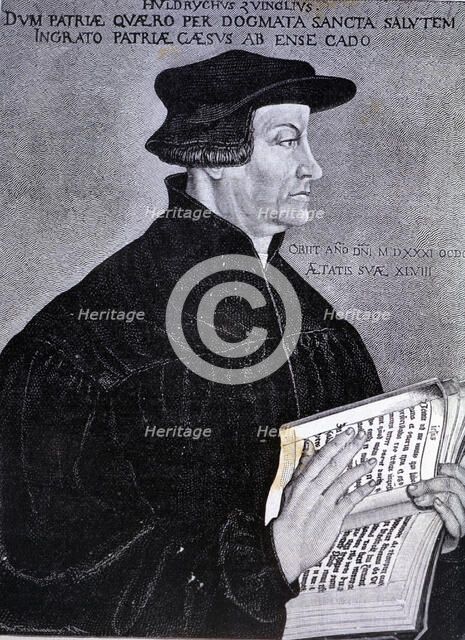 Ulrich Zwingli (1484-1531), Swiss reformer.