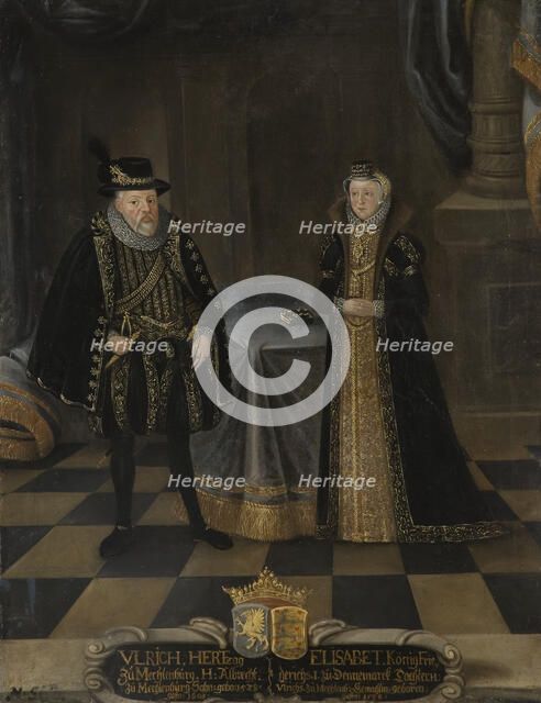 Ulrik III, 1527-1603, Duke of Mecklenburg-Schwerin Elisabeth, 1524-1586, Princess of Denmark. Creator: Anon.