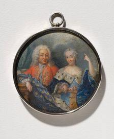 Ulrika Eleonora d.y. (1688-1741), Queen of Sweden, her consort Frederick I..., 18th century. Creator: Niklas Lavreince