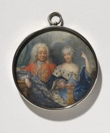 Ulrika Eleonora d.y. (1688-1741), Queen of Sweden, her consort Frederick I..., 18th century. Creator: Niklas Lavreince