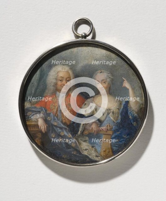 Ulrika Eleonora d.y. (1688-1741), Queen of Sweden, her consort Frederick I..., 18th century. Creator: Niklas Lavreince.