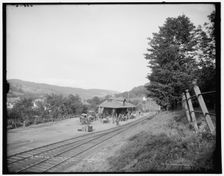 Ulster and Delaware Railroad station, Fleischmann's, Catskill Mountains, N.Y., (1902?). Creator: Unknown