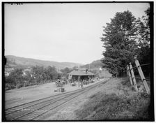 Ulster and Delaware Railroad station, Fleischmann's, Catskill Mountains, N.Y., (1902?). Creator: Unknown