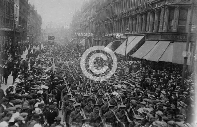 Ulster Volunteers, Belfast, 8 Apr 1916. Creator: Bain News Service.