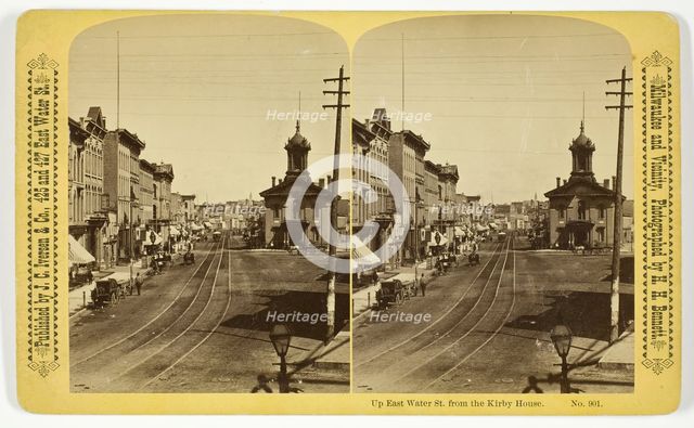 Up East Water St. from the Kirby House, 1880/89. Creator: Henry Hamilton Bennett.