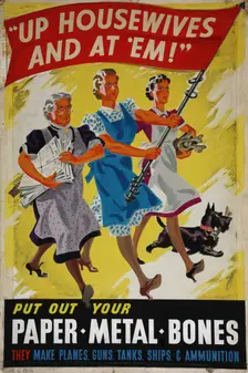 "Up Housewives and at Em!", British poster, World War II, c1939-c1945. Creator: William Yates-Wilson
