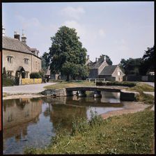 Up Stream Bridge, Becky Hill, Lower Slaughter, Cotswold, Gloucestershire, 1950-1970. Creator: Walter Scott