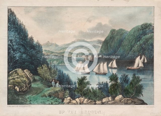 Up the Hudson, c. 1857-72. Creator: James Merritt Ives (American, 1824-1895), and ; Nathaniel Currier (American, 1813-1888).