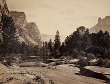 Up Yosemite Valley From The Foot Of El Capitan, 1865-66. Creator: Carleton Emmons Watkins
