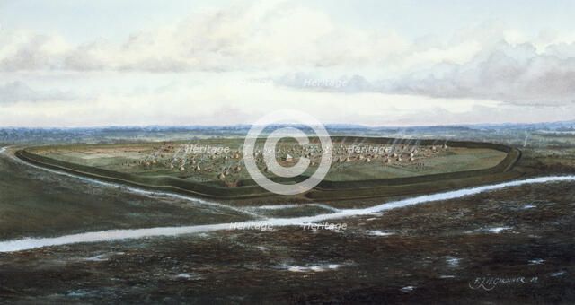 Uphall Camp, London, c100 BC.  Artist: Frank Gardiner