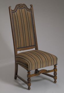 Upholstered side chair from Mae's Millinery Shop, 1900-1950. Creator: Unknown