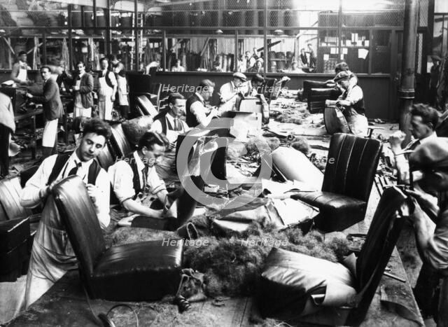 Upholstery department, Morris factory, mid 1920s. Artist: Unknown