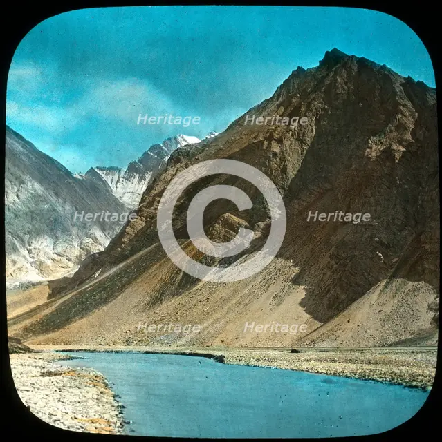 Upper course of the Indus River, Kashmir, India, late 19th or early 20th century. Artist: Unknown