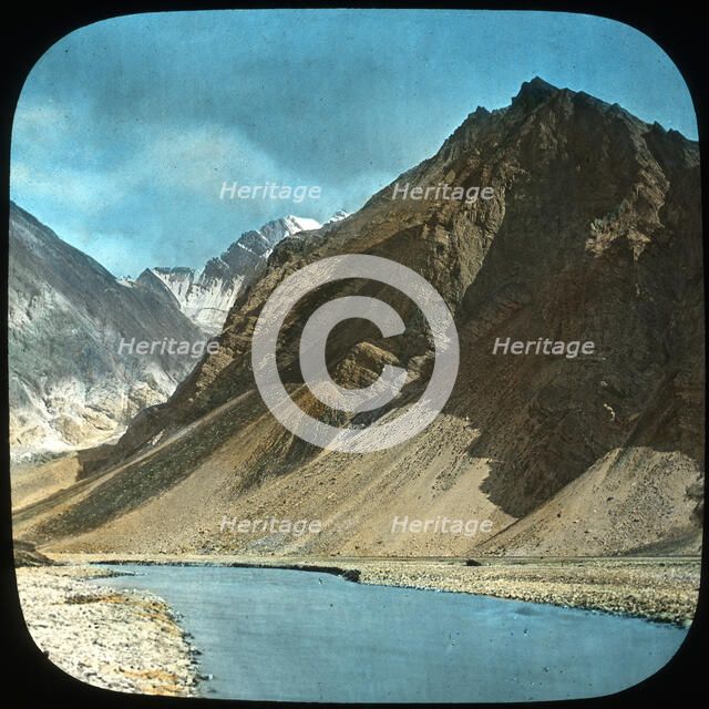 Upper course of the Indus River, Kashmir, India, late 19th or early 20th century. Artist: Unknown