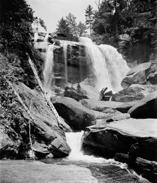 Upper cascades of Whitewater Falls, Sapphire, N.C., between 1900 and 1906. Creator: William H. Jackson