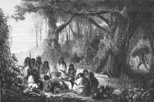 'Upper Amazons - Indians Dining; The Fresh-water Turtle of the Amazons 1875. Creator: Unknown