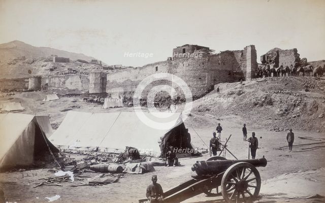 Upper Bala Hissar from the gate above the Residency, Kabul, Afghanistan, c1880. Creator: John Burke.