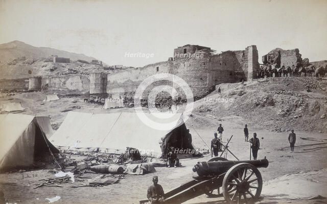 Upper Bala Hissar from the gate above the Residency, Kabul, Afghanistan, c1880. Creator: John Burke.