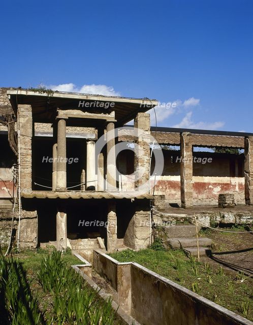 Upper gallery, House of Loreio Tiburtino, Pompeii, Campania, Italy, 2002. Creator: LTL.
