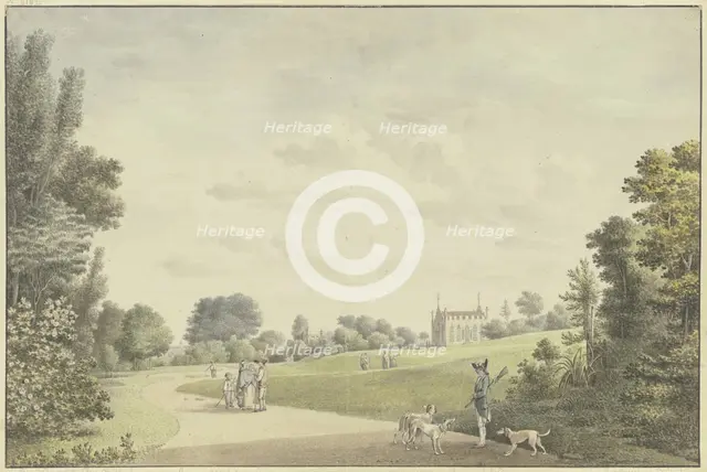 Upper entrance to the ducal park in Weimar, c1780-1784. Creator: Georg Melchior Kraus.