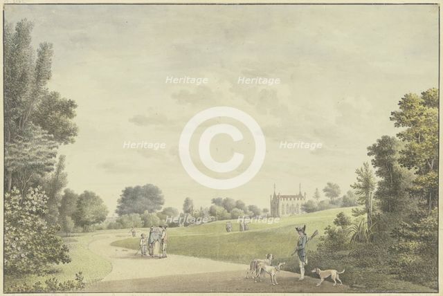 Upper entrance to the ducal park in Weimar, c1780-1784. Creator: Georg Melchior Kraus.
