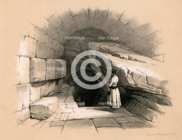Upper fountain of Siloam, 1855.Artist: David Roberts